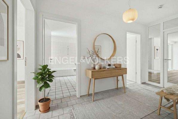 KI-generierter Einrichtungsvorschlag Flur