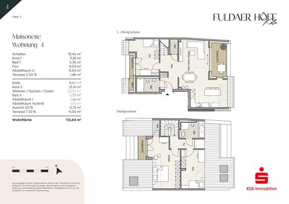 Grundriss Haus 1 Wohnung 4