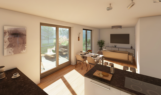 NEUBAUPROJEKT - Visualisierung 4-Zimmer Wohnung