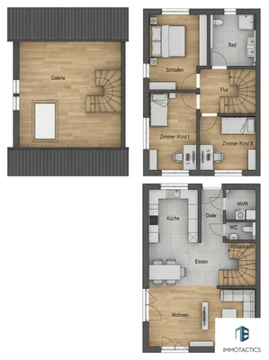 Grundrisse der Geschosse