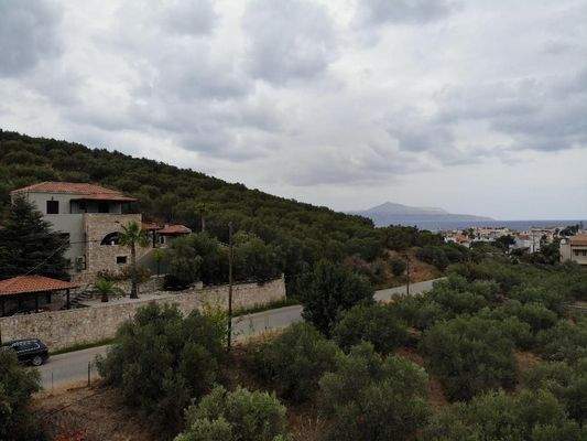 Kreta, Almyrida: Grundstück mit Baurechten und Meerblick zu verkaufen