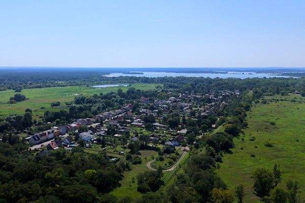 Neuendorf aus der Vogelperspektive