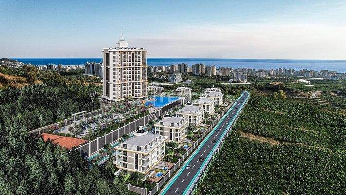 Sea View Flats within Nature in Alanya Mahmutlar