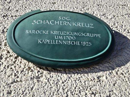 Hinweisschild am Haus...