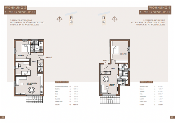 F11_Grundriss Wohnung 3 & 4