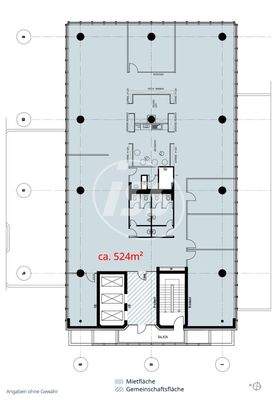 Grundriss 6. Obergeschoss - Oberrather Straße 6