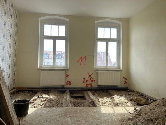 Wohnzimmer mit Blick auf den Markt