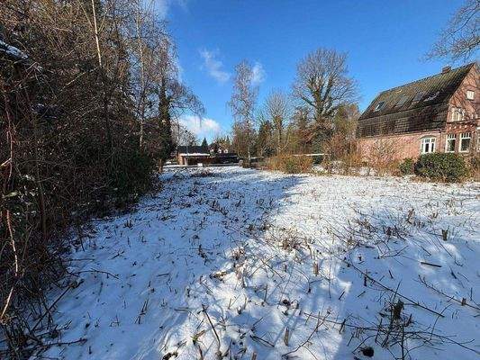 Blick auf das Wohngrundstück