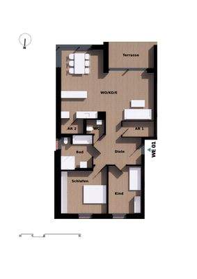 Erdgeschoss links Wohnung 1