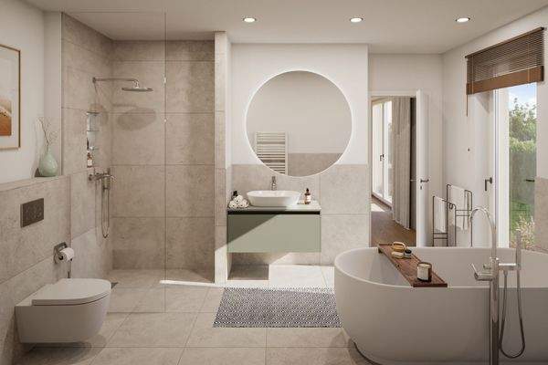 Hochwertig-elegantes Baddesign