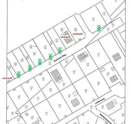 freie Grundstücke grün markiert