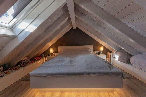 Elternschlafzimmer im Spitzboden