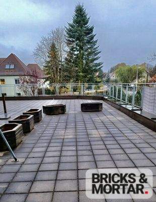 Terrasse am Schlafzimmer 40 qm 