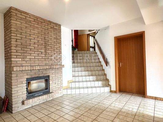 Kaminbereich im Souterrain