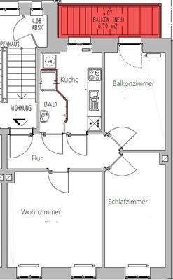 Grundriss der Wohnung