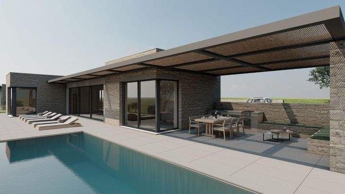 Kreta, Litsarda: Ruhiges Grundstück mit Baugenehmigung und atemberaubender Aussicht auf die Landschaft zu verkaufen