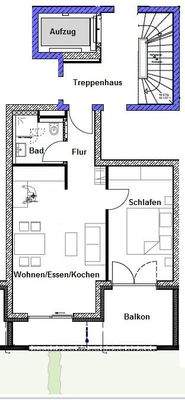 Unverbindlicher Grundriss Whg. 2.13