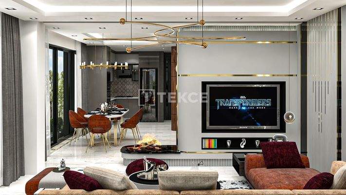 Elegant Detached Villa for Sale in Alanya with Sea and City Views