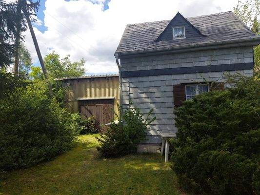 Gartenhaus mit Garage