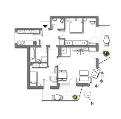 Grundriss (kein Maßstab - Details können abweichen)