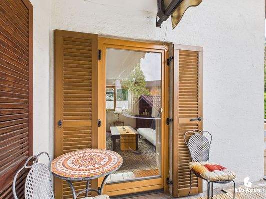 der gemütliche Balkon im 1.OG