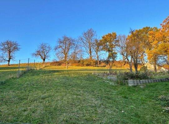 Blick auf das Grundstück
