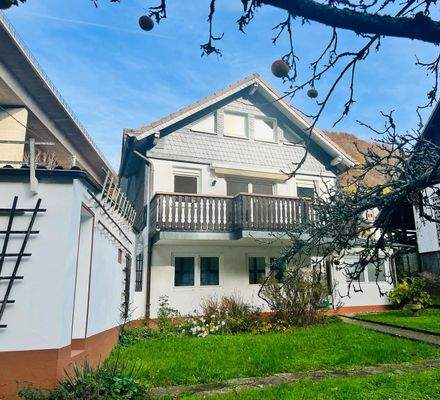 Ansicht Garten Blick aufs Haus 