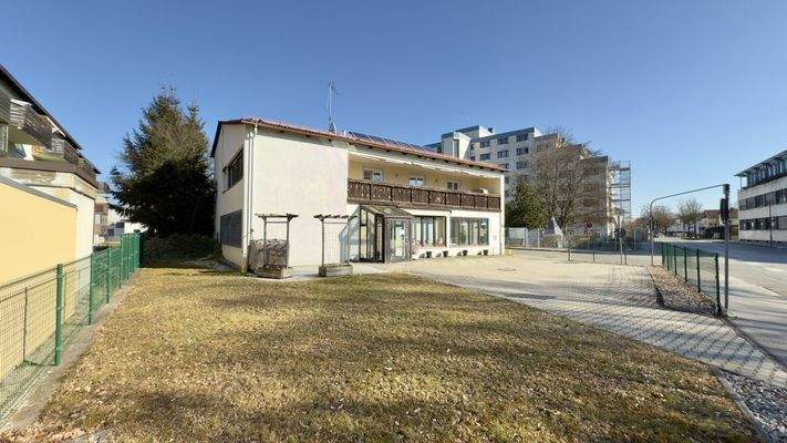 Blick zu den Stellflächen