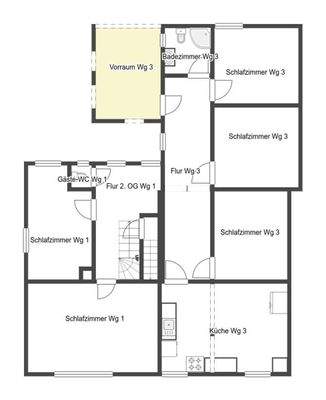 Grundriss Skizze 2. OG