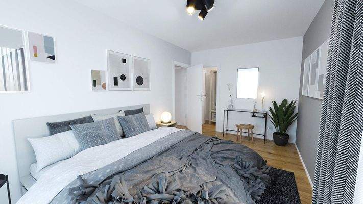 Helles und komfortables Schlafzimmer