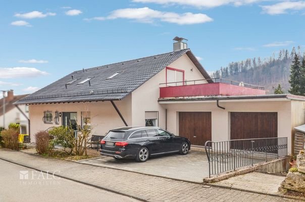 Seitenansicht des Hauses