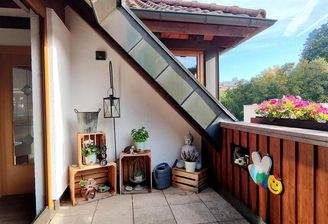 Blick auf den Balkon