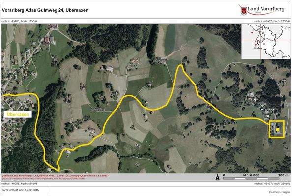 Luftbild mit Anfahrt