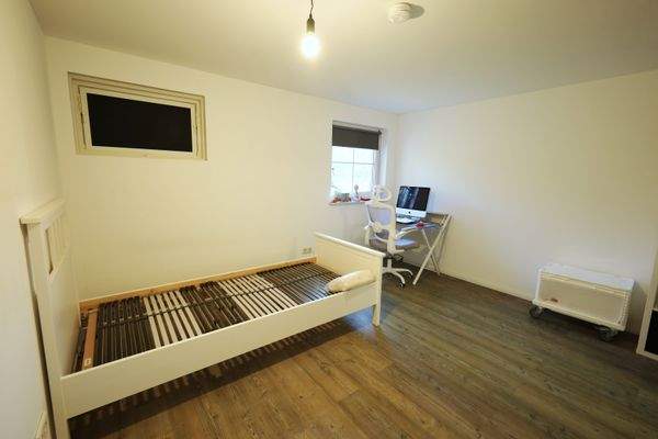 Großes Schlafzimmer im Keller mit Tageslicht