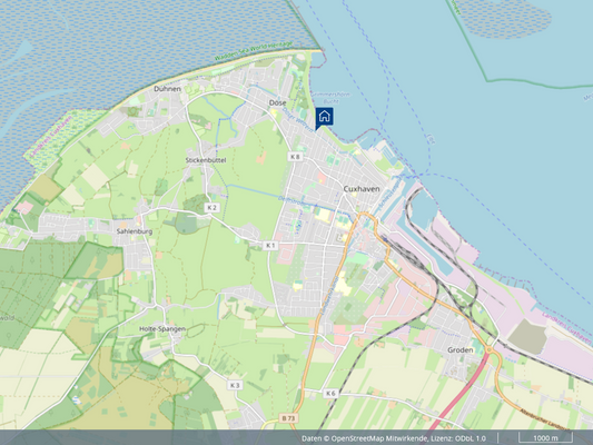 Cuxhaven = an Elbe und Nordsee