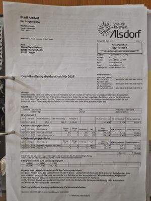 Grundbesitzabgabenbescheid 2025