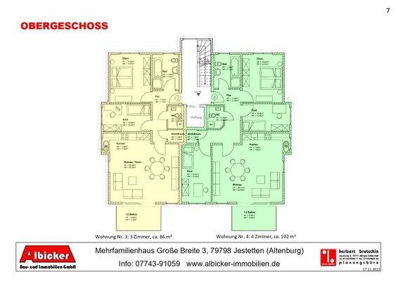 Übersicht Obergeschoss Grundriss