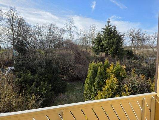 Ausblick vom Balkon im Obergeschoss