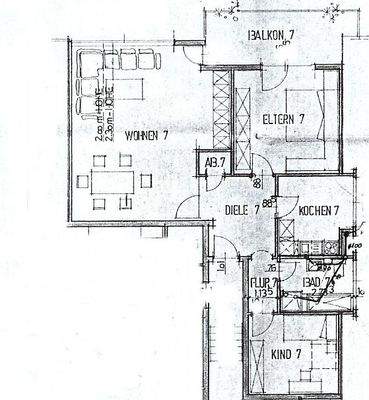 Grundriss der Wohnung