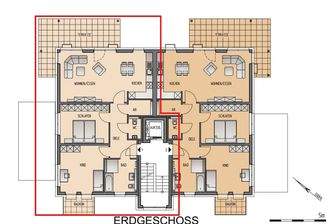 Grundriss Wohnung 1, Haus 2