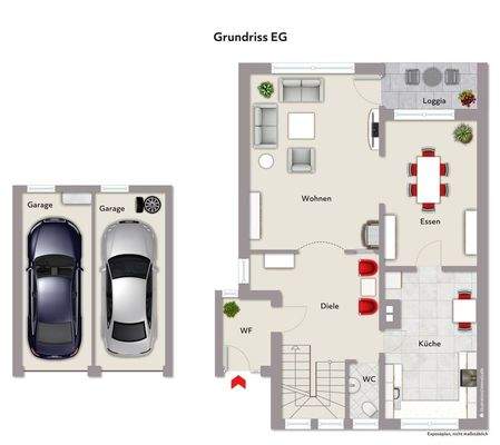 Grundriss EG - Wohnbeispiel - ohne Maßstab