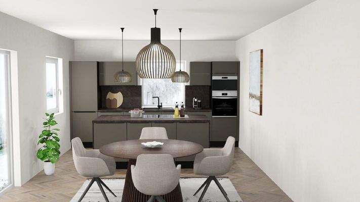 Offene Küche mit Essbereich