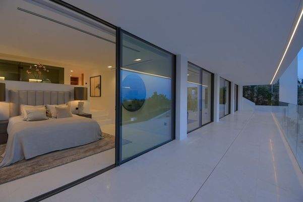 Austritt von den Schlafzimmern am Abend