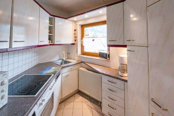 Küche mit Einbauküche