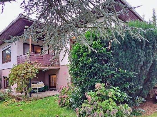 Gartenansicht Balkon und Terrasse