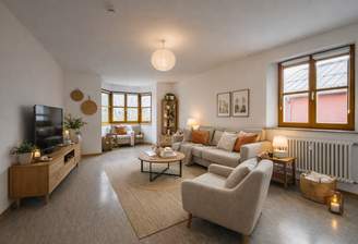 Wohnzimmer - KI generierter Einrichtungsvorschlag