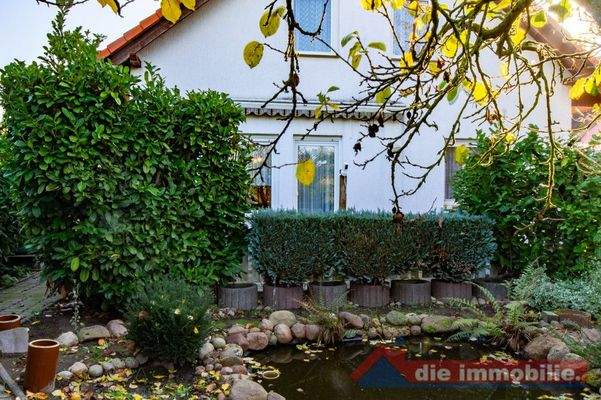 Grüne Oase hinter dem Haus