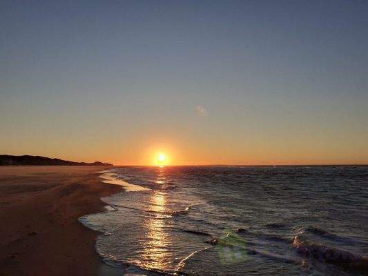 Sonnenuntergang am Weststrand