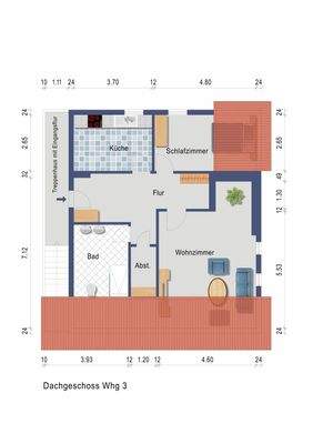 Grundriss OG Wohnung 3