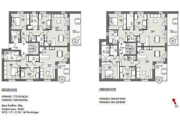 Grundrisse Erd- und Obergeschoss